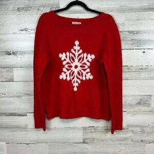 Cupcakes and Cashmere Snowflake Sweater Women’s Size Large